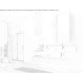 Wooden wall-mounted washbasin cabinet with drawers Canena