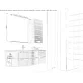 Oak bathroom cabinet/washbasin cabinet Mudurnu