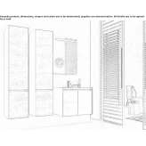 Wooden bathroom cabinet/washbasin cabinet Grenay