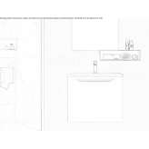 Wall-mounted washbasin cabinet made of melamine-coated chipboard with mirror Ramsthal