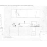 Wooden sectional washbasin cabinet with a mirror Meinedo