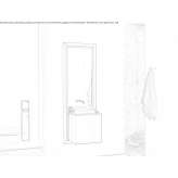 Wall cabinet under the washbasin with a mirror Romanos