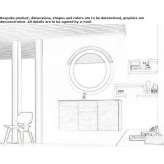 Single wooden washbasin cabinet Grenay