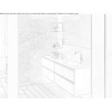 Wooden wall-mounted washbasin cabinet with drawers Canena