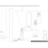 Bathroom cabinet/washbasin cabinet Mudurnu