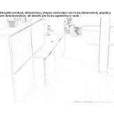 Larch bathroom cabinet/washbasin cabinet Grenay