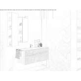 Segmented single washbasin cabinet for wall mounting Zvony