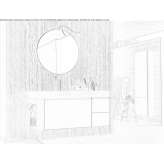 Oak bathroom cabinet/washbasin cabinet Skrwilno