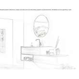 Wooden wall-mounted washbasin cabinet with drawers Mayalde