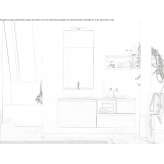 Segmented single washbasin cabinet for wall mounting Troubky