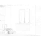 Wooden wall-mounted washbasin cabinet with drawers Canena