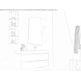 Single wooden washbasin cabinet with drawers Grenay