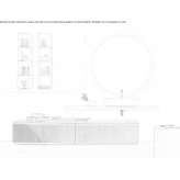Wooden washbasin cabinet with drawers, standing Canena