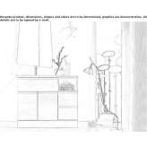 Single lacquered washbasin cabinet Mudurnu