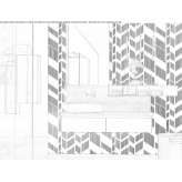 Segmented wall-mounted washbasin cabinet with a mirror Zvony