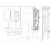 Wooden bathroom cabinet/washbasin cabinet Grenay
