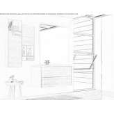 Wooden sectional washbasin cabinet Auvelais