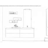Wooden sectional washbasin cabinet Auvelais