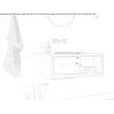 Single wooden wall-mounted washbasin cabinet Nottuln