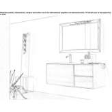 Wooden wall-mounted washbasin cabinet with drawers Mayalde