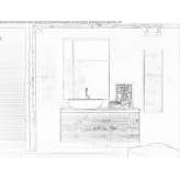 Wooden sectional washbasin cabinet Auvelais
