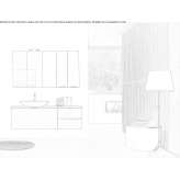 Segmented wall-mounted washbasin cabinet with drawers Mudurnu