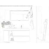 Wooden sectional washbasin cabinet with a mirror Meinedo
