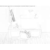 Ash bathroom bench Siegen