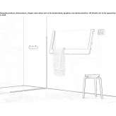 Electric, steel towel warmer Pangoa