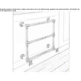 Traditional towel warmer with a corrugated tube Romodan