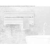 Horizontal carbon steel towel warmer for hot water Pravia