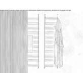 Steel towel warmer mounted on the wall Vetrni