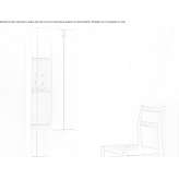 Vertical wall-mounted towel warmer Beire