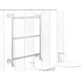 Dual-energy, steel towel warmer, mounted on the wall Reves