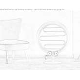 Mobile decorative steel radiator Carmaux