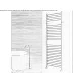 Steel towel warmer mounted on the wall Reves