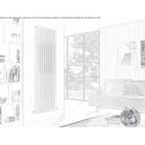 Decorative water radiator made of carbon steel, wall-mounted Suaita