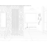 Decorative water radiator made of carbon steel, wall-mounted Kamas