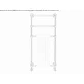 Wall-mounted steel and cast iron towel warmer Almazul