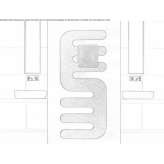 Decorative wall heater for hot water Lempdes