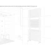 Vertical wall-mounted towel warmer Pravia