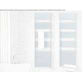 Vertical, steel towel warmer, mounted on the wall Larimore