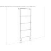 Floor towel warmer made of steel and brass Cleves