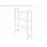 Floor towel warmer made of steel and brass Cleves