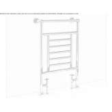 Floor towel warmer made of steel and brass Damville
