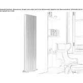 Vertical decorative radiator made of carbon steel for hot water Pravia