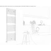 Stainless steel towel warmer, wall mounted Suno