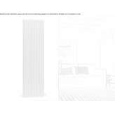 Vertical brushed steel towel warmer Suno