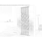 Decorative radiator made of shiny steel Pedesina