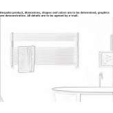 Horizontal, wall-mounted towel warmer Suno